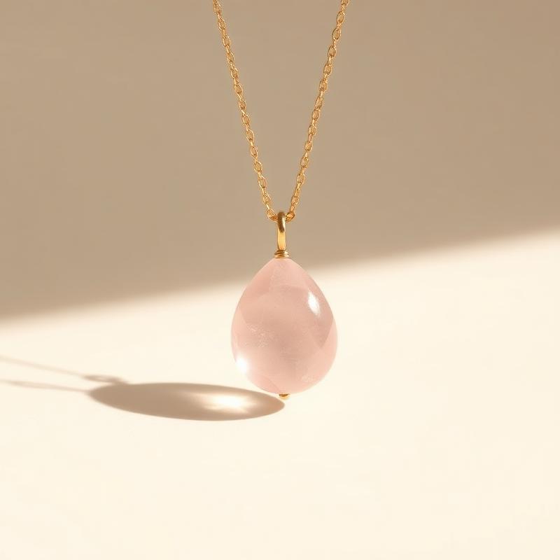 Rose Quartz Drop Pendant